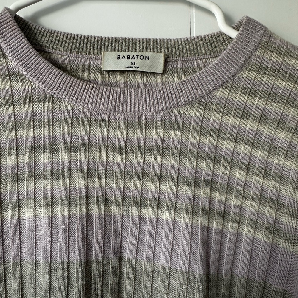 BABATON lilac striped knit sweater - Picture 2 of 4